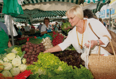 shopping wochenmarkt